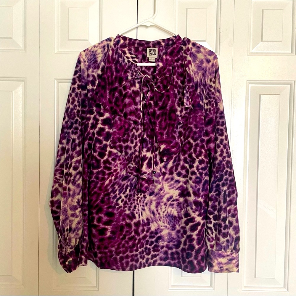 Purple Animal Print Women's Top